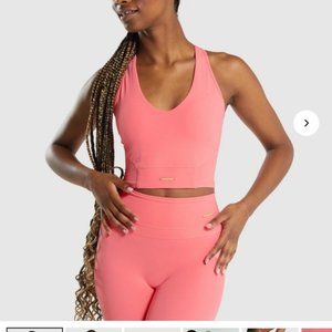 GYMSHARK Whitney Crop Tank Peony Pink